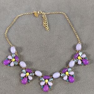 10 Items/$10 Charming Charlie Purple and Gold Floral Necklace